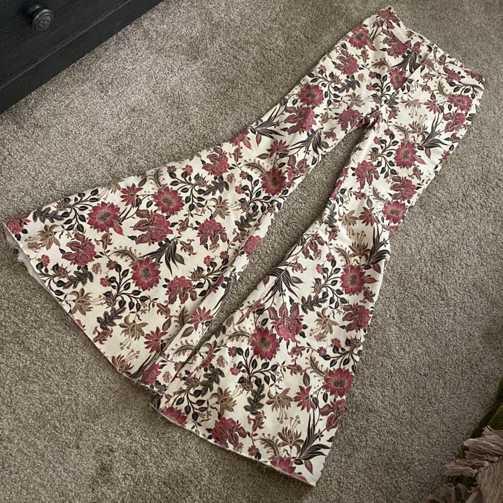 Free people just float on flare jeans